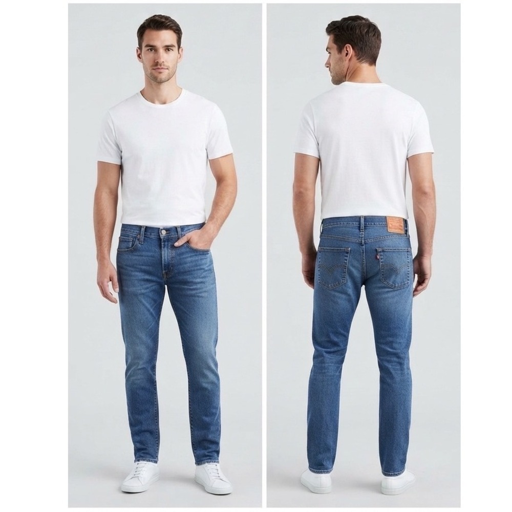 Levis 511 Slim Fit Jeans Mens‎ 28x32 Blue Washed Stretch Denim 04511-3621